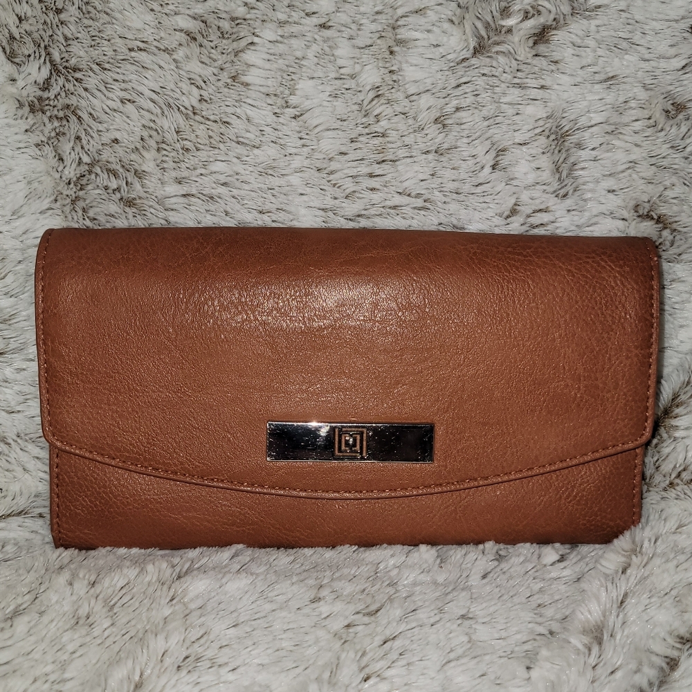 Liz Claiborne long cognac wallet.